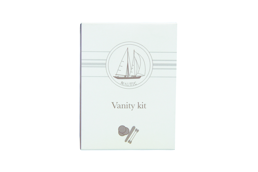 Vanity Kit (Wattestäbchen, Nagelfeile, Wattebausch), Kartonverpackung
