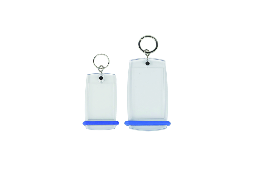 712.0004 and 712.0002 - Keyring without Bristol card small and large format / Blue